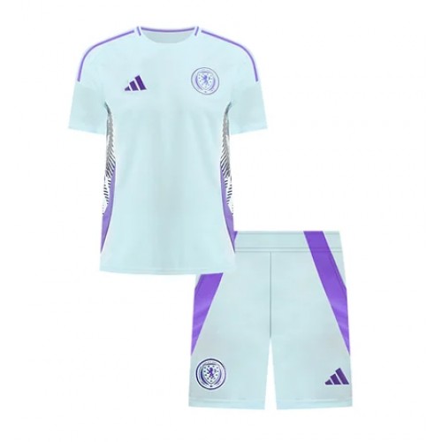 Escocia Segunda Equipación Niños Eurocopa 2024 Manga Corta (+ Pantalones cortos)